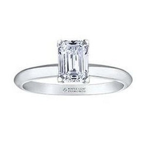Emerald Cut Solitaire Engagement Ring choice of diamonds sizes