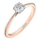 Brilliant cut solitaire with beaded detail band .40ct