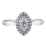 Marquise Cut Halo Style Solitaire .55ct