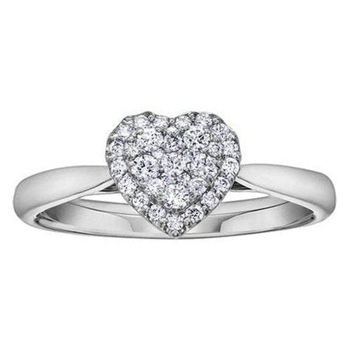 Diamond Set Heart Ring .25ct