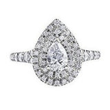 Pear Double Halo Solitaire 1.04ct