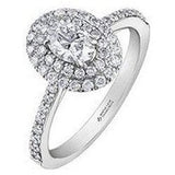 Oval Double Halo Solitaire 1.04ct