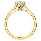 Oval Solitaire with diamond shoulders 1.14ct