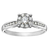 Starburst Solitaire with channel set shoulders .36ct