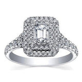 Rectangular Halo Style Solitaire .50ct