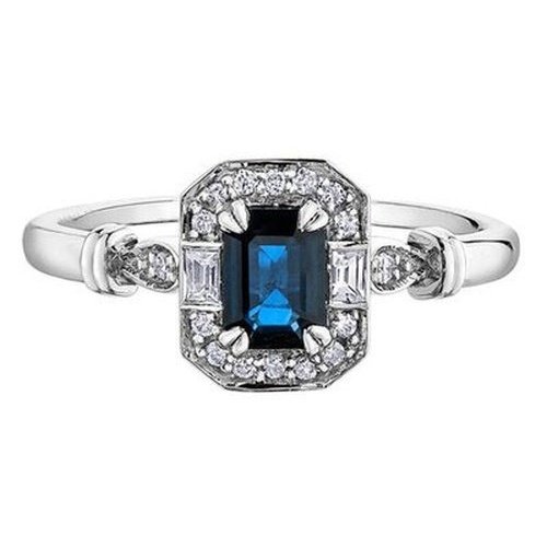 Vintage style Sapphire & Diamond Ring