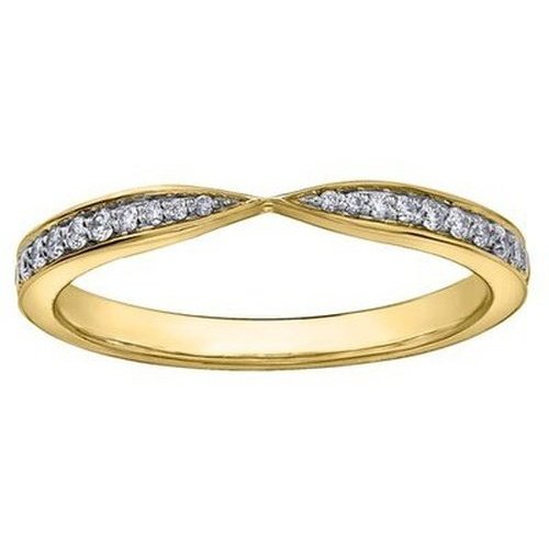 Cut Out Ladies Diamond Band .20ct