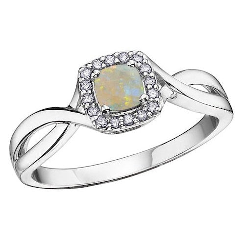 Opal & Diamond Ladies Ring