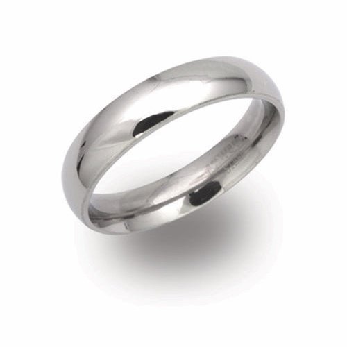 5mm Court Stainless Steel Gents Ring