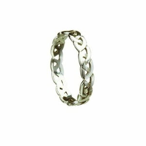 Celtic Knot Narrow Woven Band Ladies