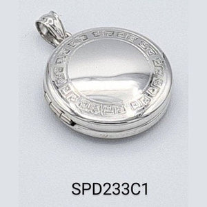 Round Silver Locket (engraving free)