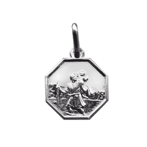 12mm Silver St Christopher *