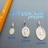 08mm tiny Silver Miraculous Medal*
