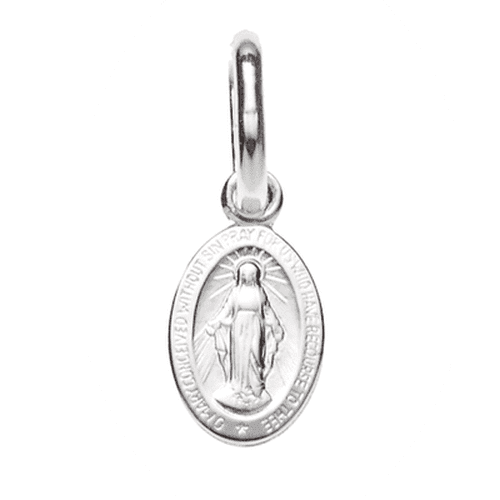 08mm tiny Silver Miraculous Medal*