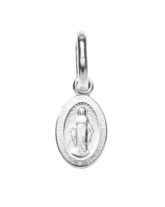 08mm tiny Silver Miraculous Medal*