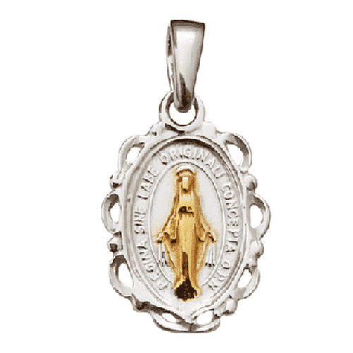 17mm Two Tone Miraculous Medal