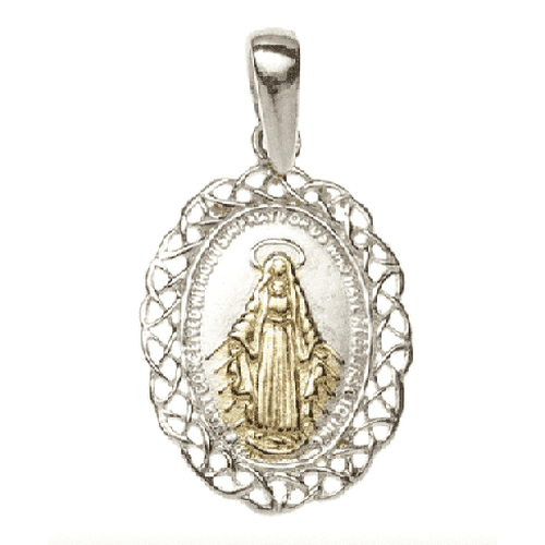 20mm Celtic Miraculous Medal Two Tone