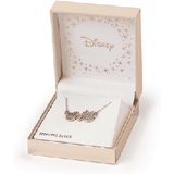 Mickey and Minnie Mouse Silver and Rose Gold Stone Set Necklace