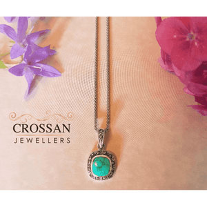 Marcasite & Turquoise Pendant MP488S