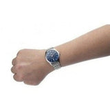 Accurist Mens Stainless Steel Blue Dial Bracelet Wrist Watch