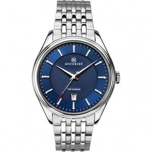 Accurist Mens Stainless Steel Blue Dial Bracelet Wrist Watch
