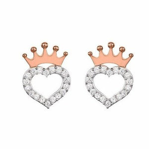 Disney Princess Silver and Rose Gold Earrings
