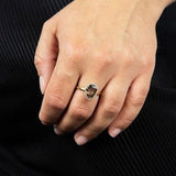 Smokey Quartz & Diamond Ring