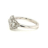 Vintage style pave and bezel set ring