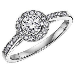 Round Halo Style Solitaire .25ct