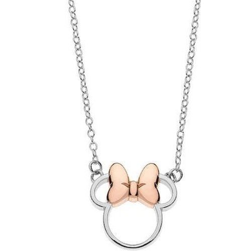 Disneys Minnie Mouse Silver & Rose Necklace