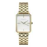 The Octagon White Sunray Steel Gold  23 x 29mm