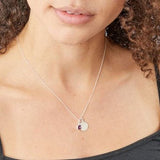 February Birthstone Engravable Necklace