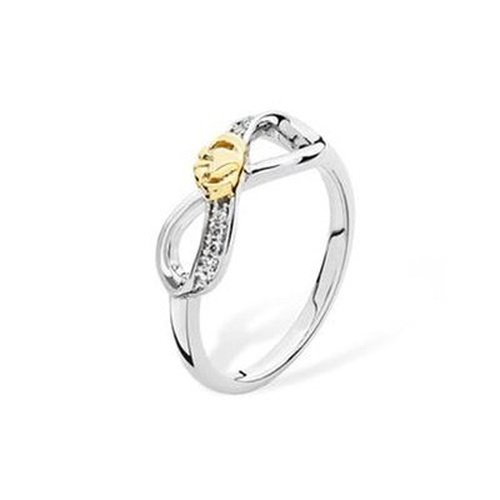 Claddagh Infinity two tone Ring
