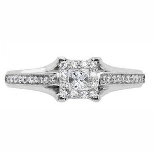 Square Solitaire engagement ring