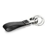 Black Leather Key Tag (Engravable)