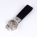 Black Leather Key Tag (Engravable)